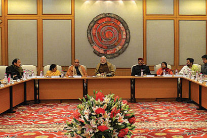 Narendra Modi chairs a meeting of his Council of Ministers on 17 December 2015