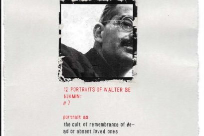A page from 12 portraits of Walter Benjamin
