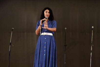 Sarah Kay: poster-girl for spoken-word  poetry, at the National Youth  Poetry Slam in Bengaluru