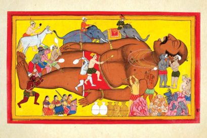 Ravana sends his army to wake Kumbhakarana from his sleep