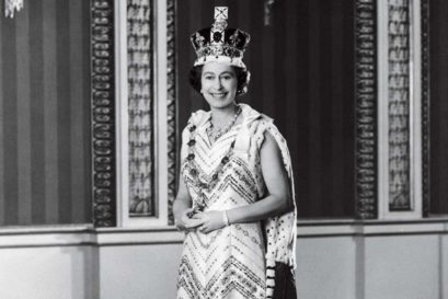 Queen Elizabeth II wearing the crown with the Kohinoor diamond, 1976