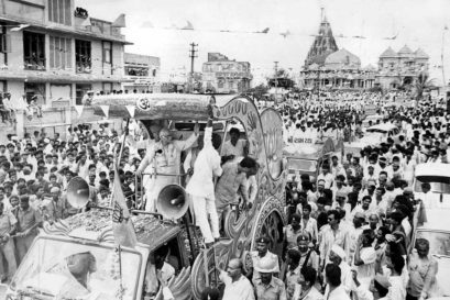 Advani’s rath yatra began in Somnath, Gujarat, on September 25, 1990