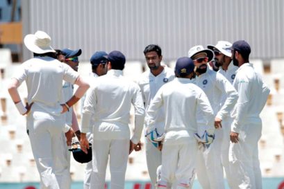 The Indian team during the second Test in Centurion