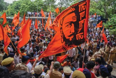A Maratha demonstration in Mumbai on August 9