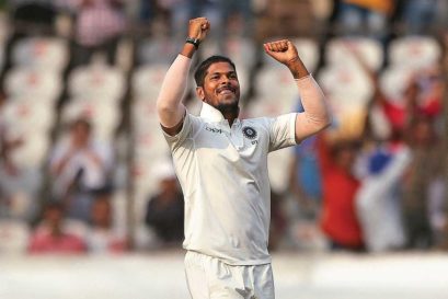 Umesh Yadav was Man of the Match against the West Indies in Hyderabad
