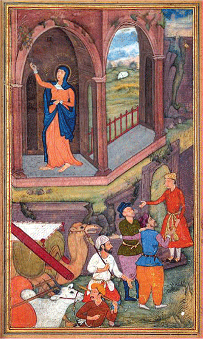 From an illuminated manuscript of the Mir’at al-Quds of Father Jeronimo Xavier (Allahabad,1602-1604)