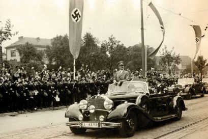 Adolf Hitler in Vienna after the annexation of Austria in March 1938