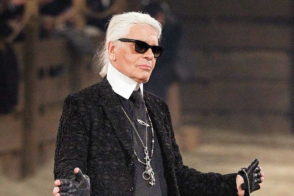 Karl Lagerfeld (1933-2019), German fashion designer.