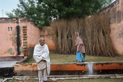 Shripal Yadav (Left), 65, is one of the many farmers of Naya Gaon village, Uttar Pradesh, who have been loyal to the SP